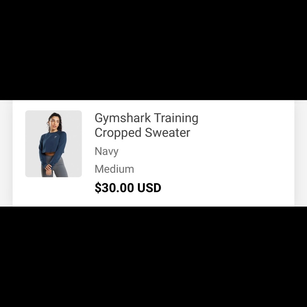Gymshark cropped sweater brandnew